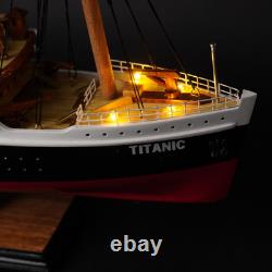 RMS Titanic Model Cruise 23 60cm, Wooden Titanic Model Ship With golden Lights