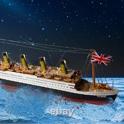 RMS Titanic Model Cruise 23 60cm, Wooden Titanic Model Ship With golden Lights