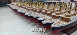 RMS Titanic Model Cruise 23 60cm, Wooden Titanic Model Ship With golden Lights