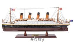 RMS Titanic Ocean Liner Wooden Model 25 White Star Line Cruise Ship New