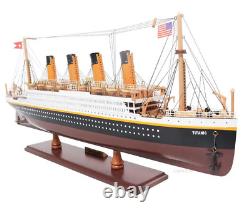 RMS Titanic Ocean Liner Wooden Model 25 White Star Line Cruise Ship New