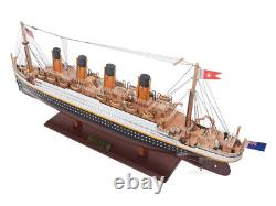 RMS Titanic Ocean Liner Wooden Model 25 White Star Line Cruise Ship New