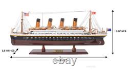 RMS Titanic Ocean Liner Wooden Model 25 White Star Line Cruise Ship New