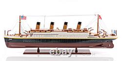 RMS Titanic Ocean Liner Wooden Model 40 White Star Line Cruise Ship Boat New
