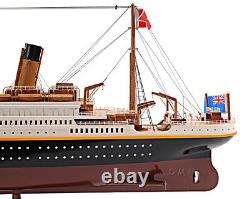 RMS Titanic Ocean Liner Wooden Model 40 White Star Line Cruise Ship Boat New