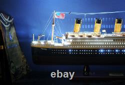 RMS Titanic Ocean Liner with Lights 32 Wood Model White Star Line Cruise Ship New