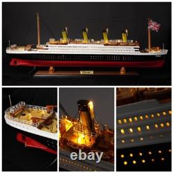RMS Titanic Wooden Ship Model With Lights 23 RMS Titanic Model Ship