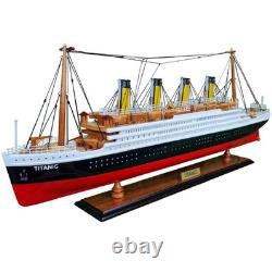 RMS Titanic Wooden Ship Model With Lights 23 RMS Titanic Model Ship