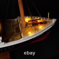 RMS Titanic Wooden Ship Model With Lights 23 RMS Titanic Model Ship