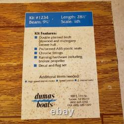 Rare 1940 Barrel Back Mahogany Runabout Chris Craft Model Boat Kit# 1234