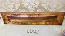 Rare 19th Century Ship builders Half Hull Scale Model Boat Mahogany Maple Burl