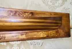 Rare 19th Century Ship builders Half Hull Scale Model Boat Mahogany Maple Burl