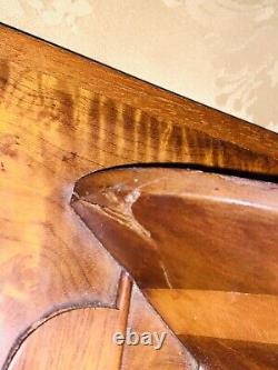 Rare 19th Century Ship builders Half Hull Scale Model Boat Mahogany Maple Burl
