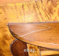 Rare 19th Century Ship builders Half Hull Scale Model Boat Mahogany Maple Burl