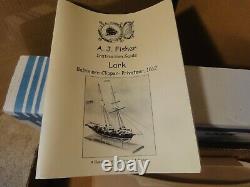 Rare! AJ Fisher Lark, Baltimore Clipper 1812 sail boat, wooden ship model kit