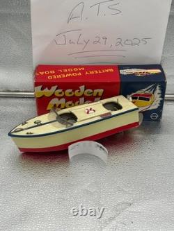 Rare Brand New Wooden Model Boat Battery Powered Union Japan It Does Work Rare