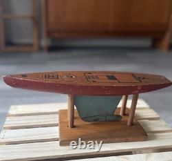 Rare Vintage Keystone (Jacrim) 15 Pond Boat Sailing Yacht Model Made In USA