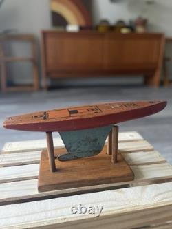 Rare Vintage Keystone (Jacrim) 15 Pond Boat Sailing Yacht Model Made In USA