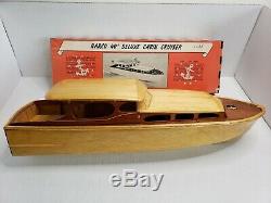 Rare Vintage Sterling Harco 40' Deluxe Cabin Cruiser Wood Model Boat Kit 1960