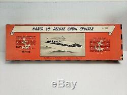 Rare Vintage Sterling Harco 40' Deluxe Cabin Cruiser Wood Model Boat Kit 1960