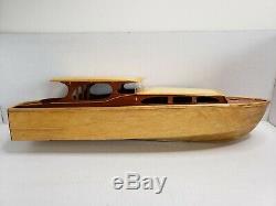 Rare Vintage Sterling Harco 40' Deluxe Cabin Cruiser Wood Model Boat Kit 1960