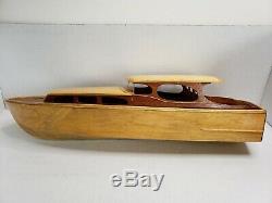 Rare Vintage Sterling Harco 40' Deluxe Cabin Cruiser Wood Model Boat Kit 1960