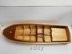 Rare Vintage Sterling Harco 40' Deluxe Cabin Cruiser Wood Model Boat Kit 1960