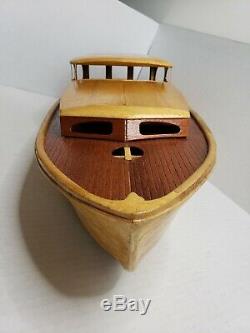 Rare Vintage Sterling Harco 40' Deluxe Cabin Cruiser Wood Model Boat Kit 1960