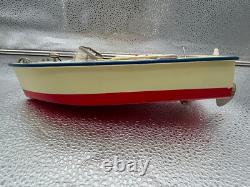 Rare Wooden Model Boat Battery Powered Union Japan It Does Work & Lights Up