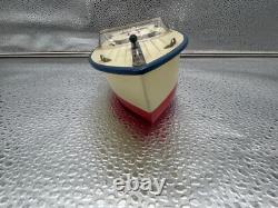 Rare Wooden Model Boat Battery Powered Union Japan It Does Work & Lights Up