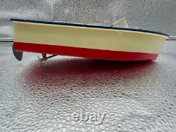 Rare Wooden Model Boat Battery Powered Union Japan It Does Work & Lights Up