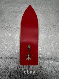 Rare Wooden Model Boat Battery Powered Union Japan It Does Work & Lights Up