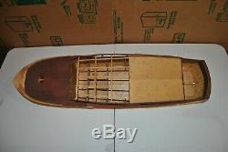 Rc Vintage 50' Catalina Cruiser Partially Built Wood Model Boat By Sterling