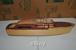 Rc Vintage 50' Catalina Cruiser Partially Built Wood Model Boat By Sterling