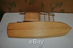 Rc Vintage 50' Catalina Cruiser Partially Built Wood Model Boat By Sterling