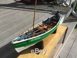 Rc scale wood model fishing boat coble sail electric sailboat yacht