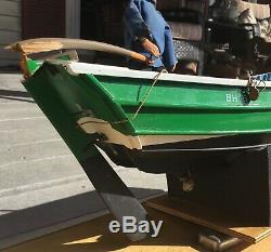 Rc scale wood model fishing boat coble sail electric sailboat yacht