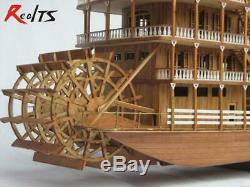 RealTS Scale wood boat 1/100 classic wooden steam-ship USS Mississippi model kit