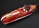 Red Riva Aquarama Wooden Speed Boat Model 116 Decoration Handmade Birthday Gift