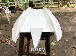 Remote Control Tunnel Hull Wooden Model Speed Boat (29 long), K&B 3.5cc