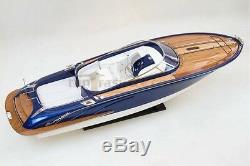 RivaRama Wooden Model Boat, 100% Solid Wood Plank on Frame, RC-ready