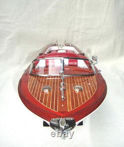 Riva Aqua. 20 Wooden Speed Boat Wood Model Boat L50 Handmade Italian Boat