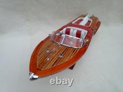 Riva Aquarama 20 White-Red High Quality Wood Model Boat L50 Handmade Home Decor