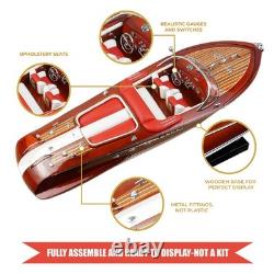Riva Aquarama 21 Red Seat Quality Wood Model Boat Xmas Gift Free Shipping
