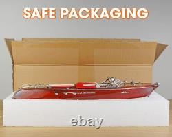 Riva Aquarama 21 Red Seat Quality Wood Model Boat Xmas Gift Free Shipping