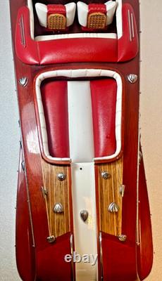 Riva Aquarama 21 Wooden Model Boat Classic Italian Runabout Display with Details