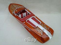 Riva Aquarama 26 White Red Wood Model Boat L60 High Quality Handmade Home Decor