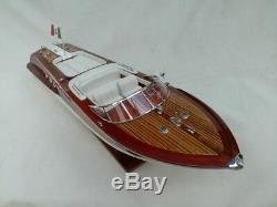 Riva Aquarama 28 Wood Model Boat L 67 cm Handmade Italian Speed Boat Handcraft