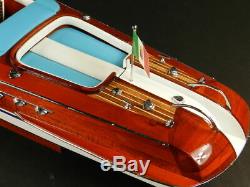 Riva Aquarama 34 Wood Model Boat L 87 cm Handmade Italian Speed Boat Handcraft