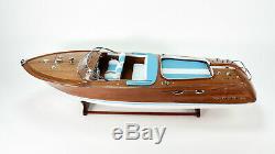 Riva Aquarama Handmade Wooden Classic Boat Model 48 RC Ready